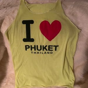 Thailand yellow muscle tank right from Thailand XL